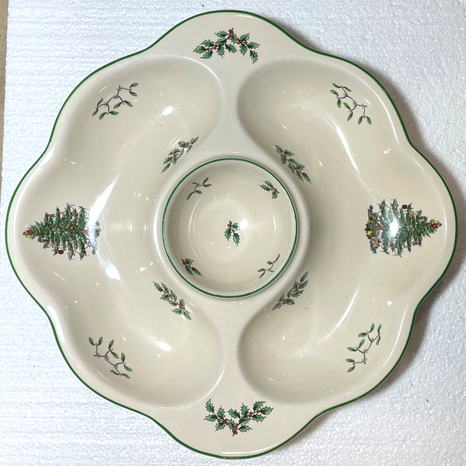 Spode Christmas Tree Crudite 1 Piece 13 1/4"0