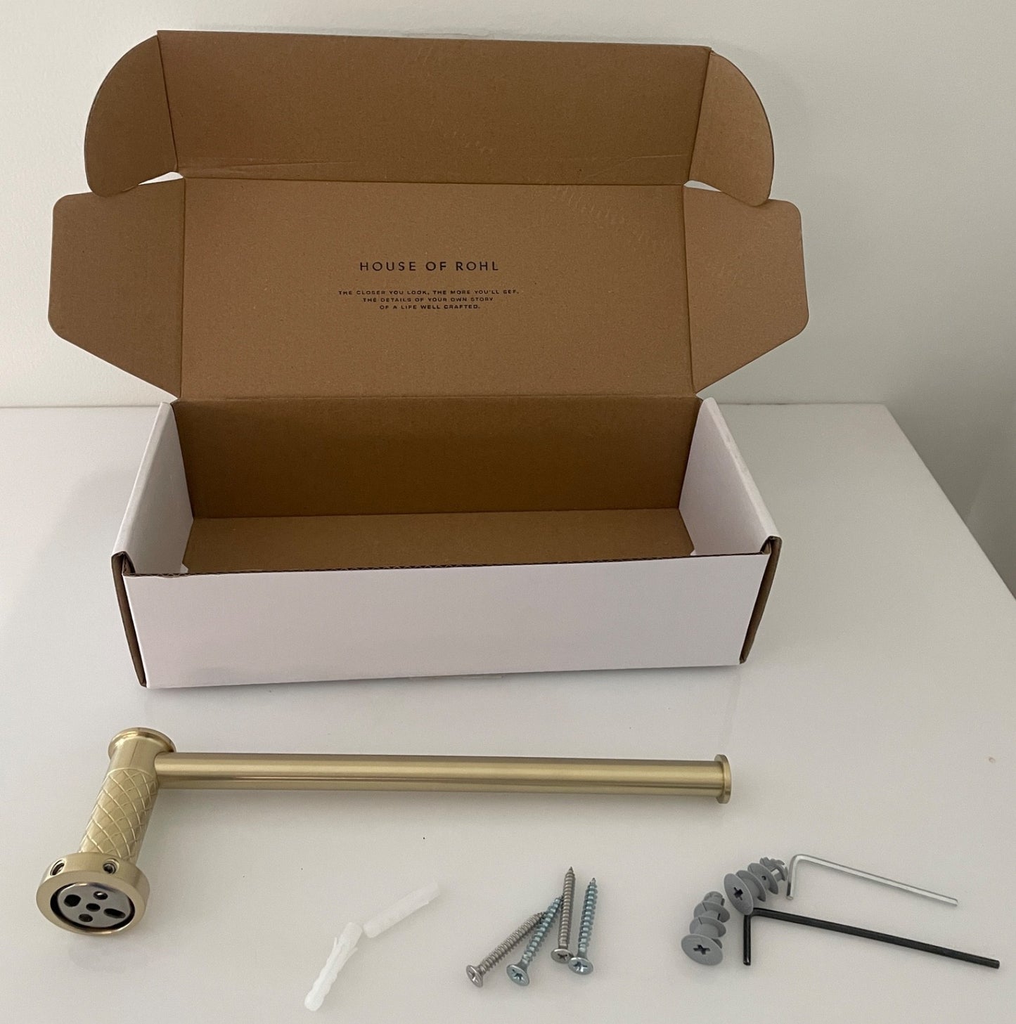 ROHL Tenerife Hand Towel Bar Antique Gold1