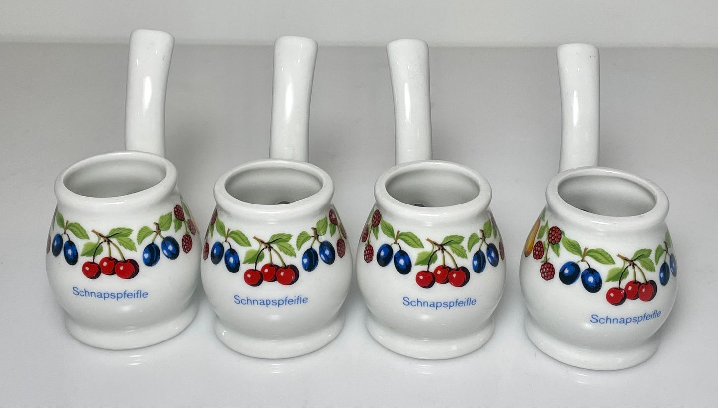 Weisenbach Schnapspfeifle Pipe Shaped Schnapps Brandy Sipper Set of 40