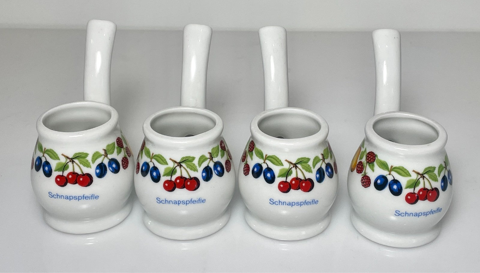 Weisenbach Schnapspfeifle Pipe Shaped Schnapps Brandy Sipper Set of 40