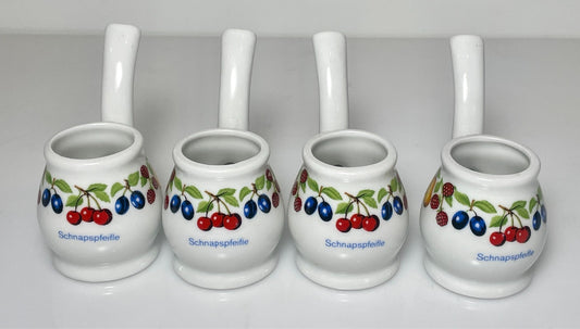 Weisenbach Schnapspfeifle Pipe Shaped Schnapps Brandy Sipper Set of 40