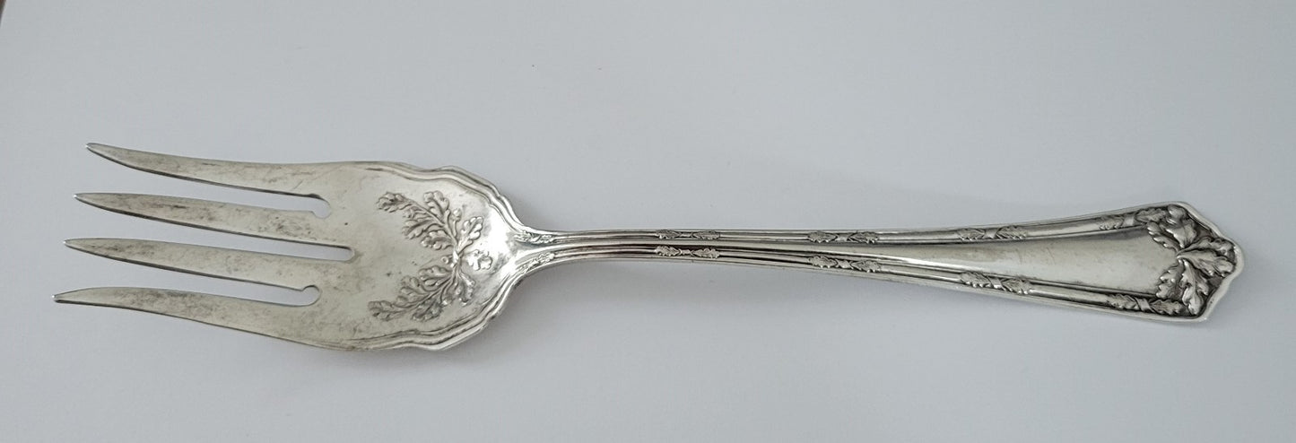 International Silver Fair Oak Cold Meat Fork 8 1/2" Silverplate Flatware0