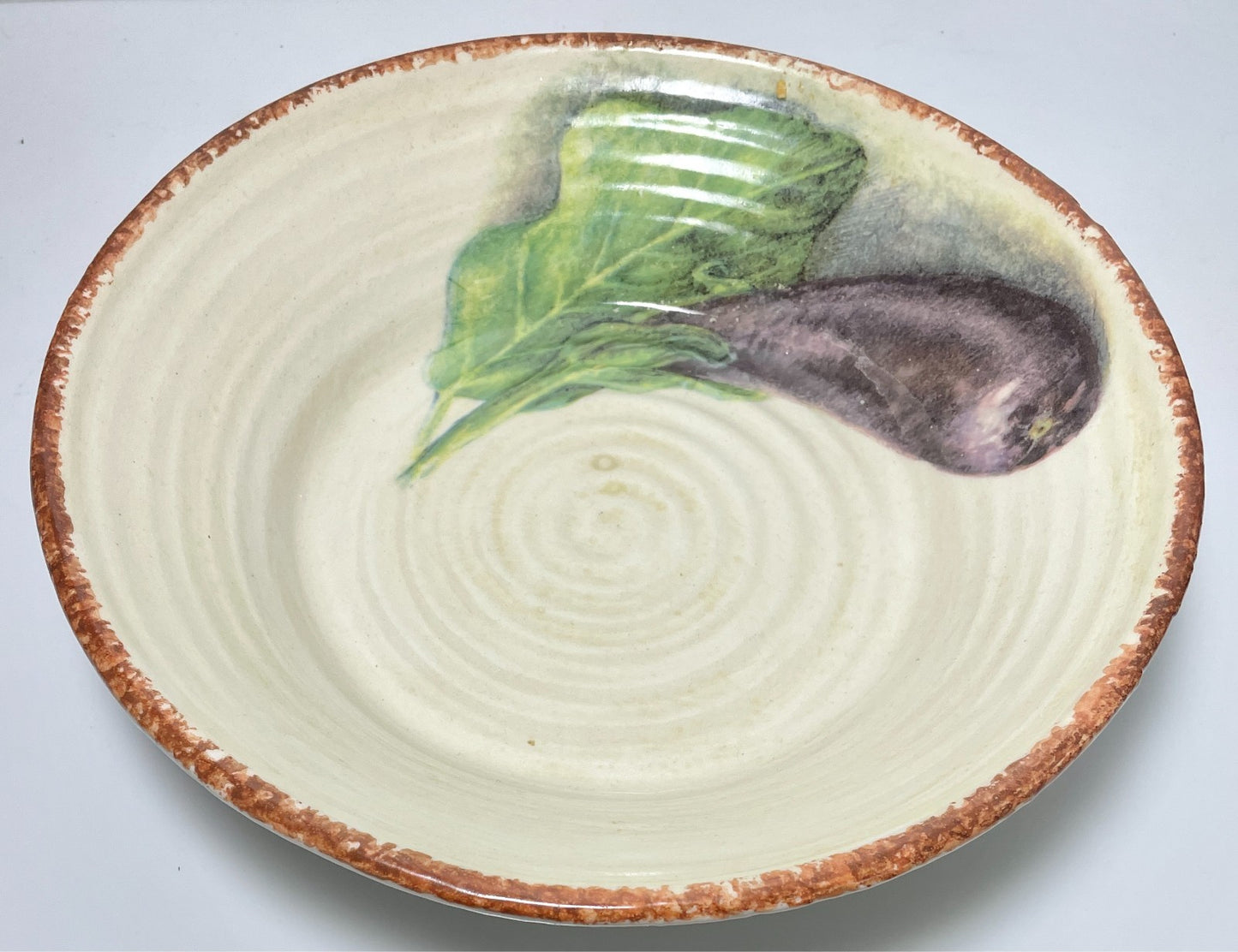 Williams Sonoma Jardin Potager Individual Pasta Bowl Eggplant 9 3/4"0