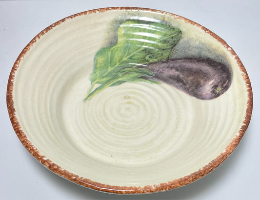 Williams Sonoma Jardin Potager Individual Pasta Bowl Eggplant 9 3/4"0