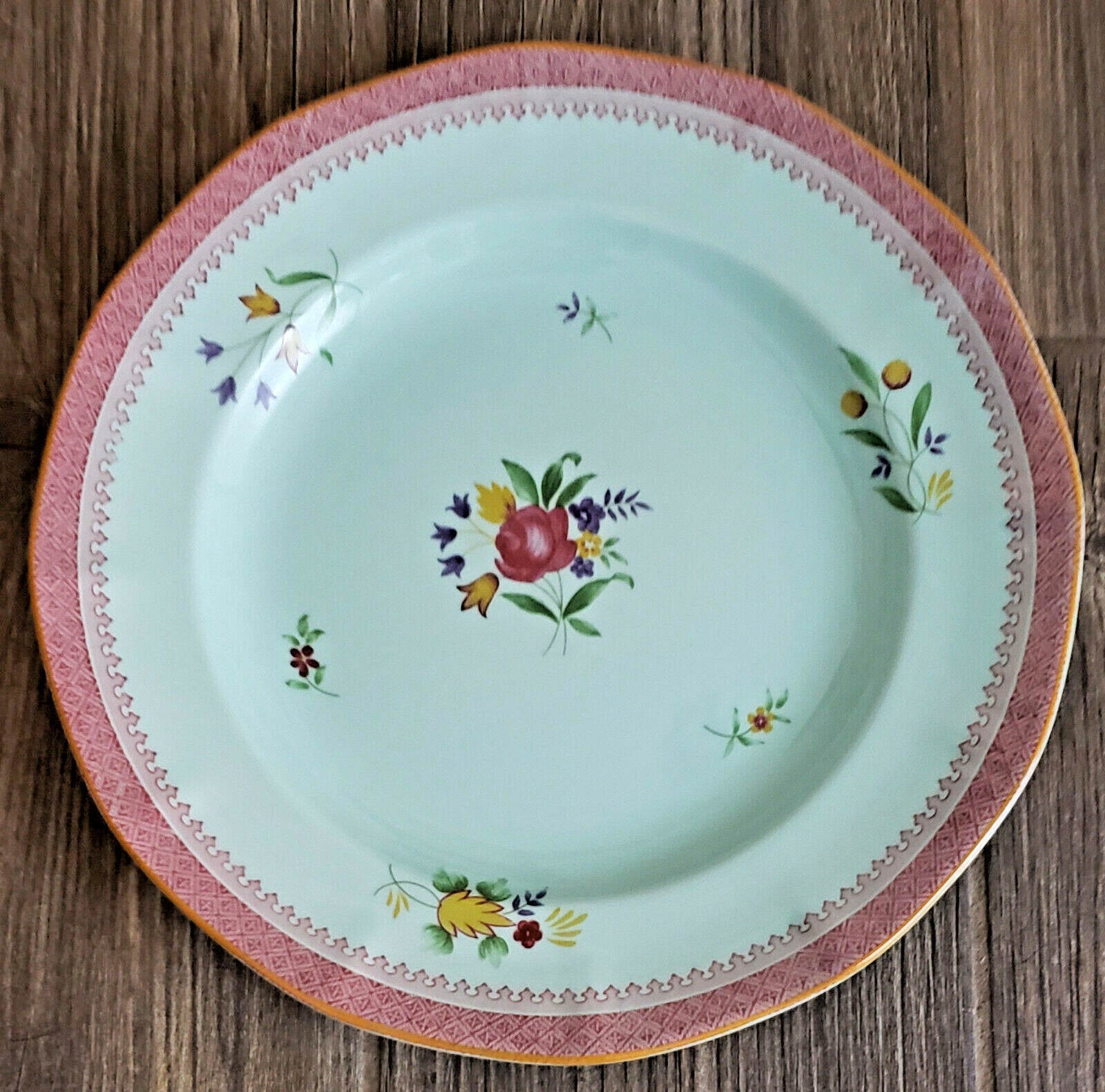 Adams Lowestoft Dinner Plate 10 3/8"0