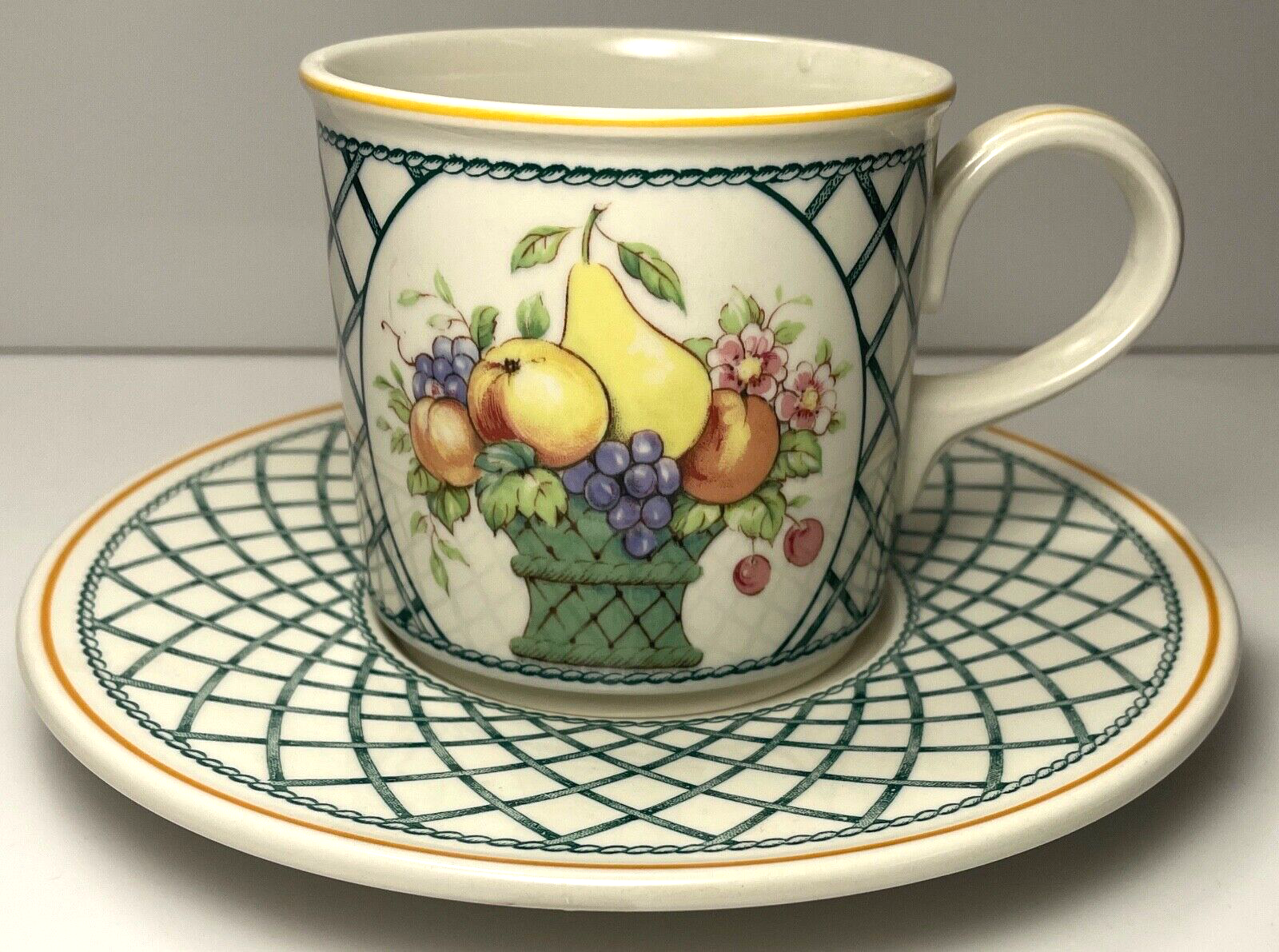 Villeroy & Boch Basket Breakfast Cup and Saucer Set 3 1/8"0