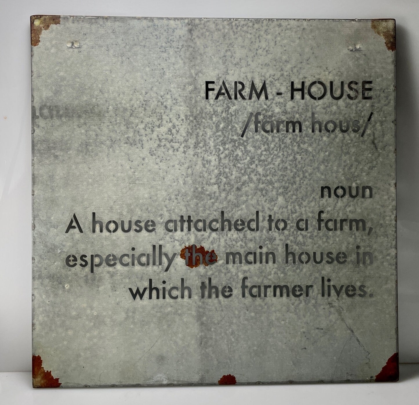 Hearthside Collection Farmhouse Wall Art Metal Galvanized Industrial 14 X 140