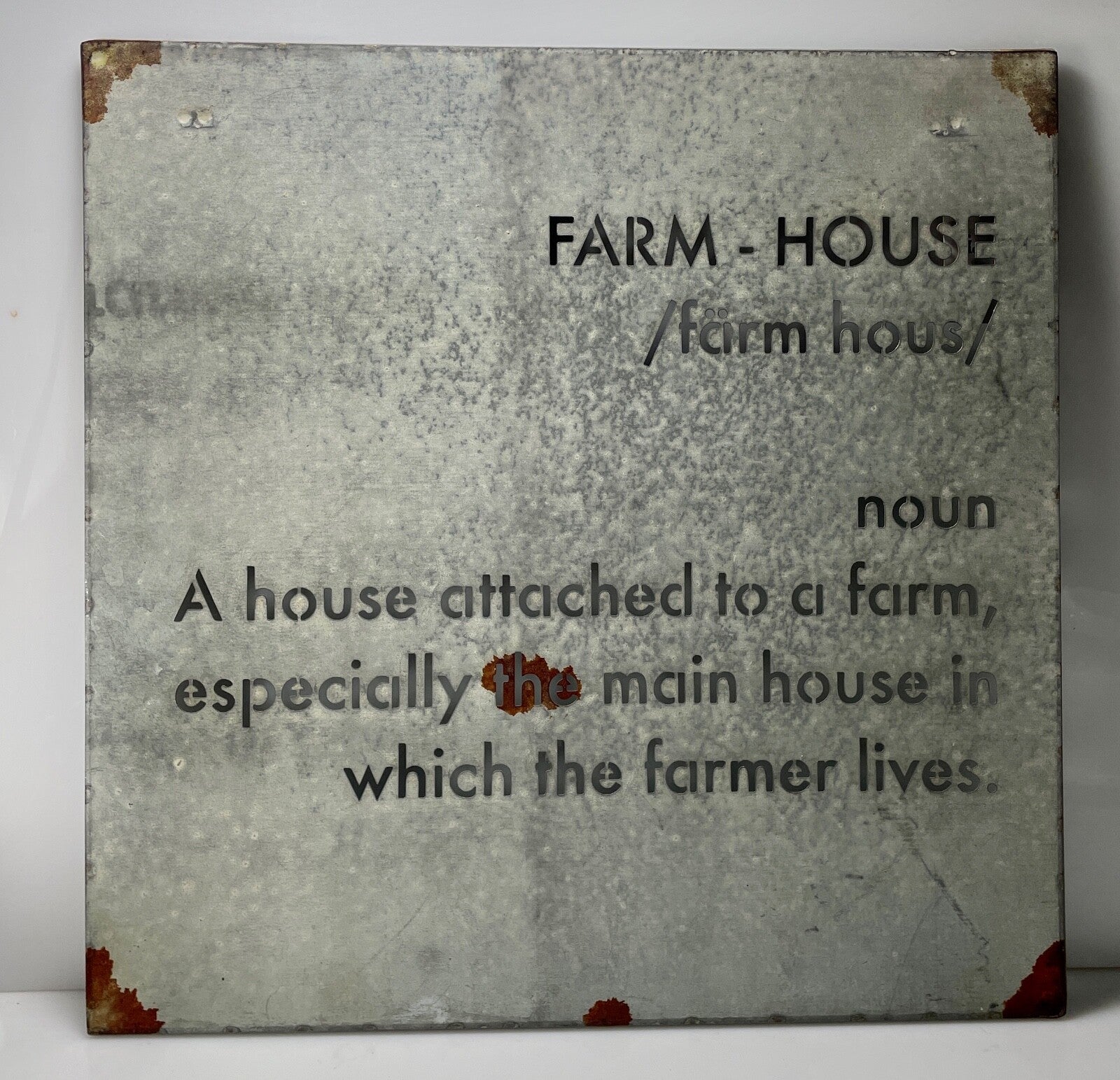 Hearthside Collection Farmhouse Wall Art Metal Galvanized Industrial 14 X 140