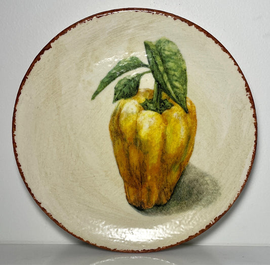 Williams Sonoma Jardin Potager Salad Plate Yellow Pepper 8 1/4"0