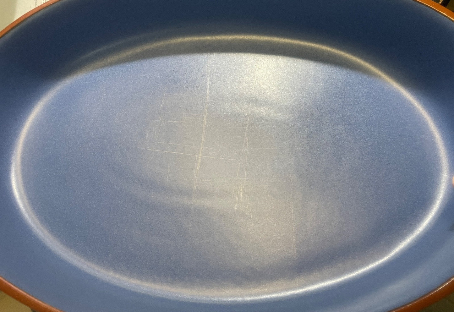 Dansk Mesa Sky Blue Oval Baker 15 1/2" Portugal2