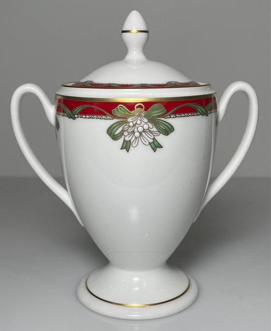 Waterford Holiday Ribbons Sugar Bowl and Lid 4 1/4"0