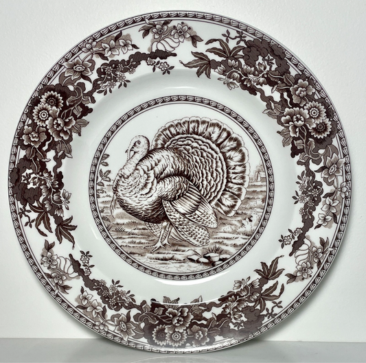 Spode Celebration Dinner Plate 10 5/8" Turkey Thanksgiving Christmas0