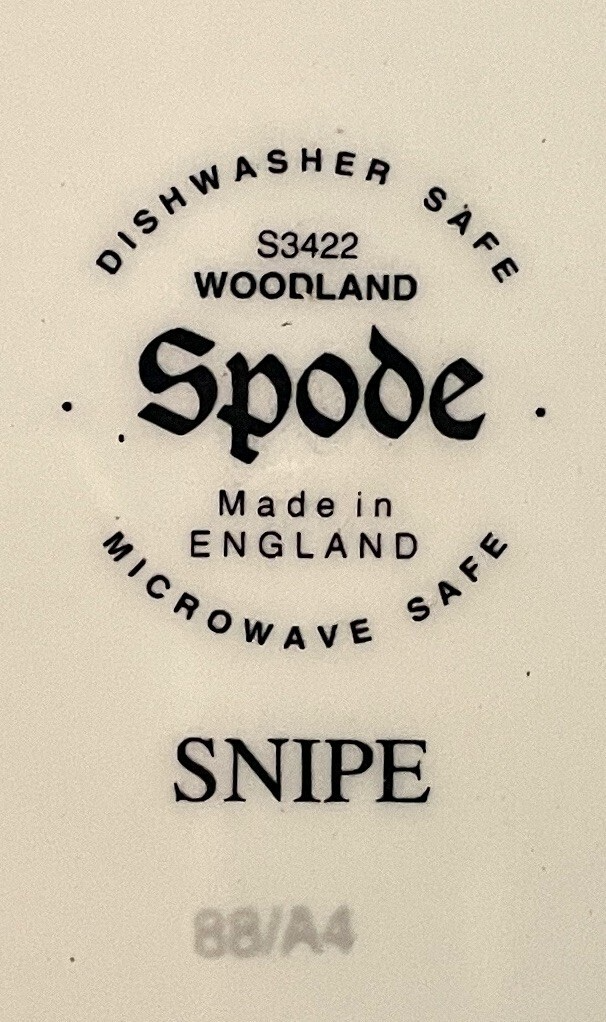 Spode Woodland Snipe Salad Plate 7 7/8"1