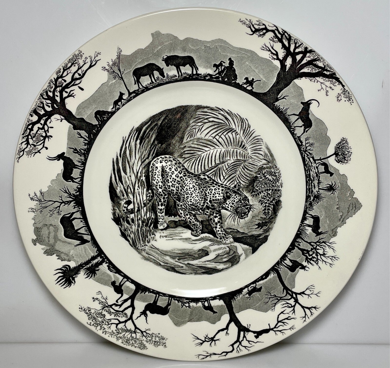 Wedgwood Kruger National Park Dinner Plate Leopard 10 3/4" No Map0