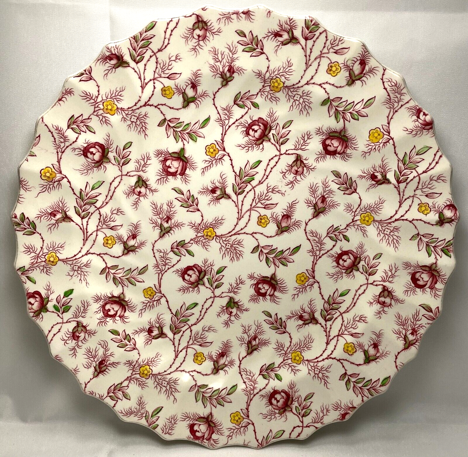 Spode Rosebud Chintz Dinner Plate 10 1/2"0