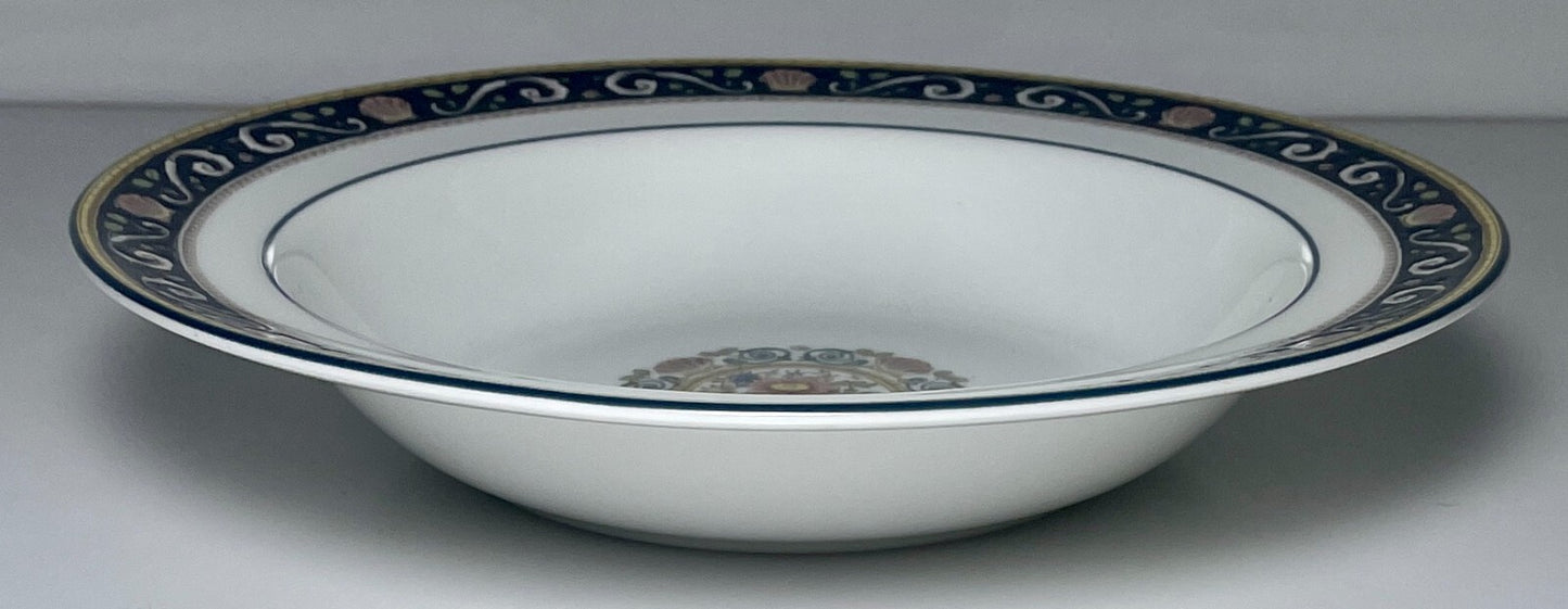 Wedgwood Runnymede Blue Rim Soup Bowl 8"1