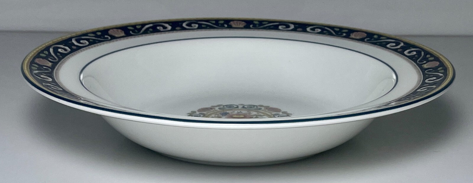 Wedgwood Runnymede Blue Rim Soup Bowl 8"1