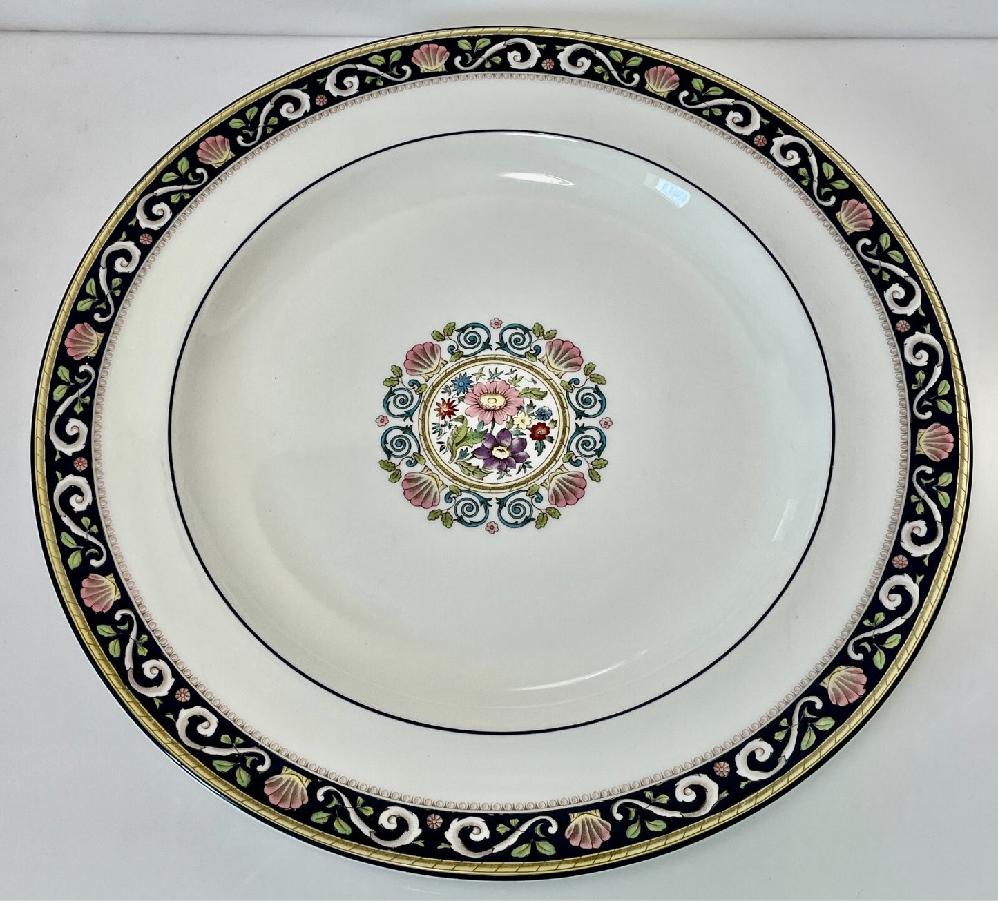 Wedgwood Runnymede Blue Dinner Plate 10 3/4"0