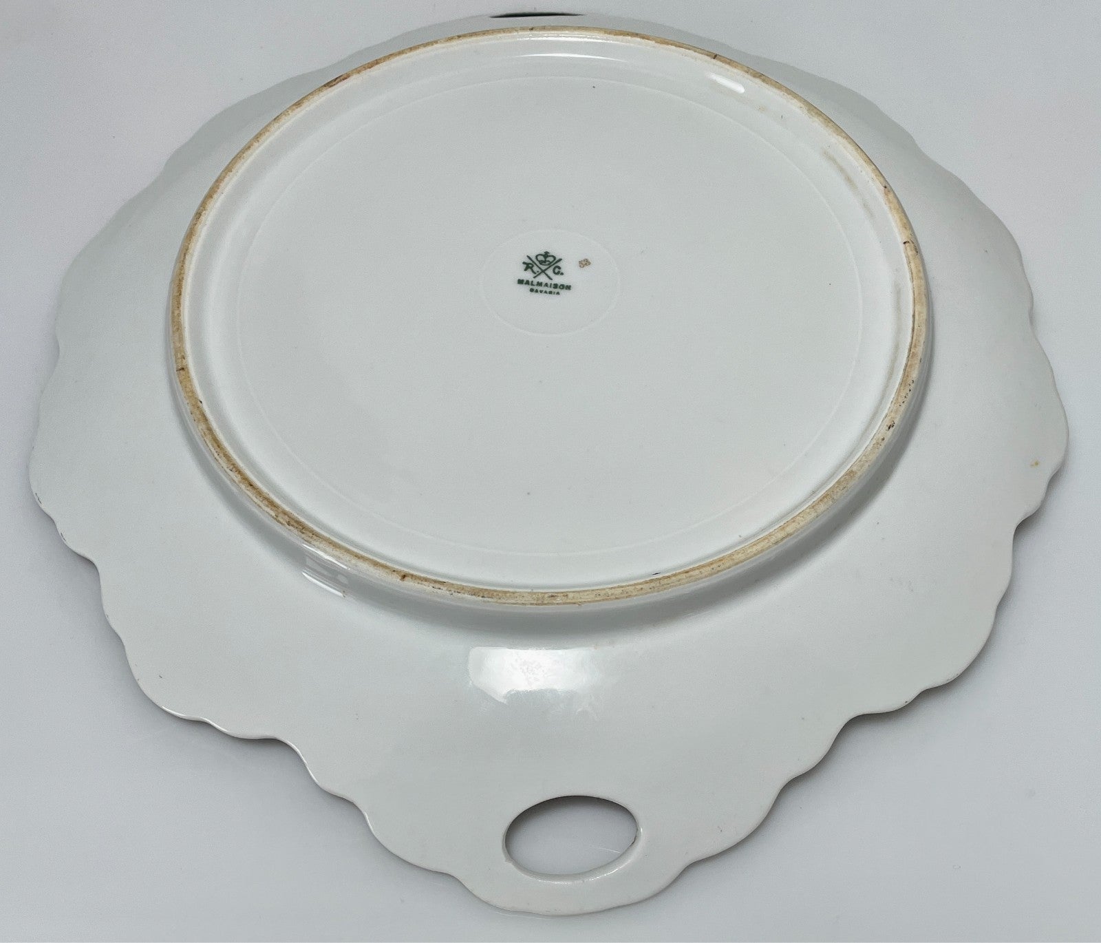 RC Malmaison Bavaria 3 Roses Vintage Handled Tray 11 3/4"6