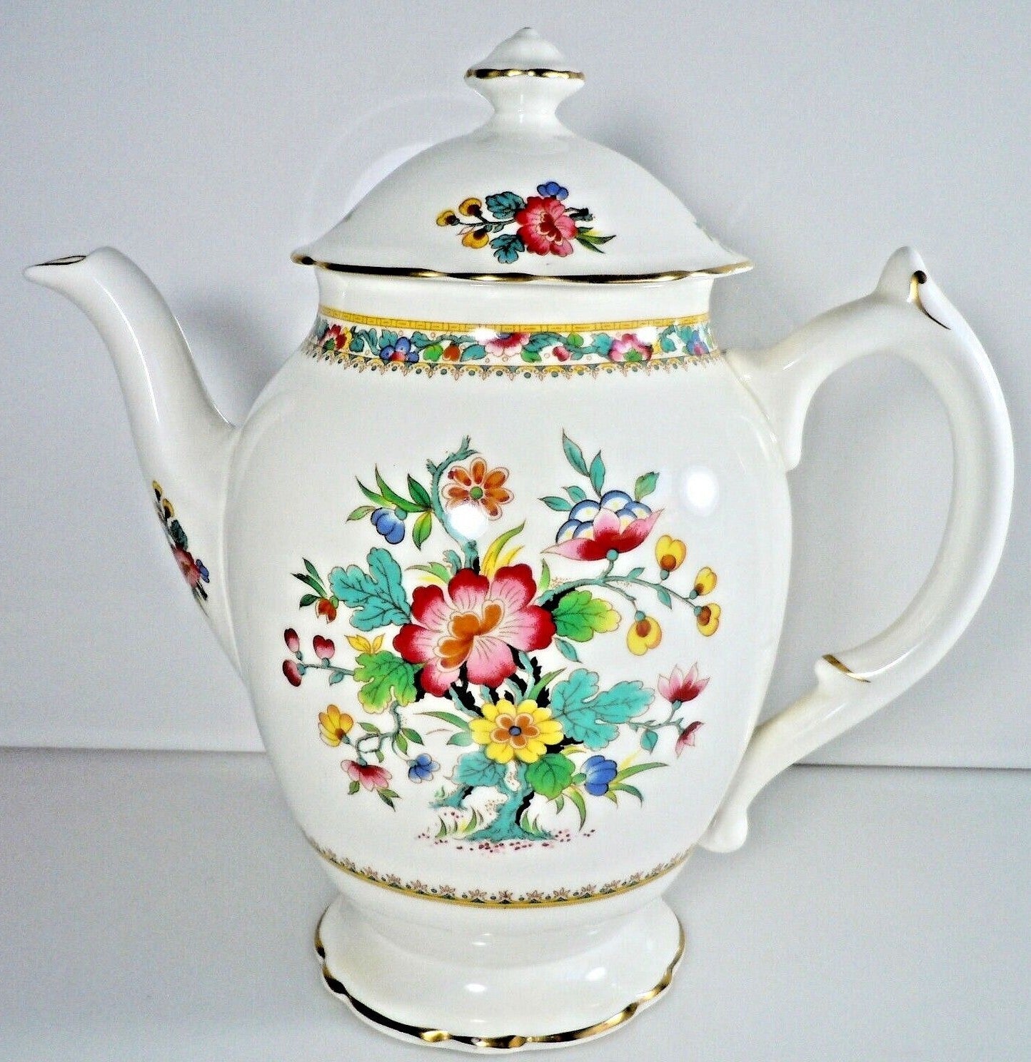 Coalport Ming Rose Coffee Pot and Lid 5 Cup0