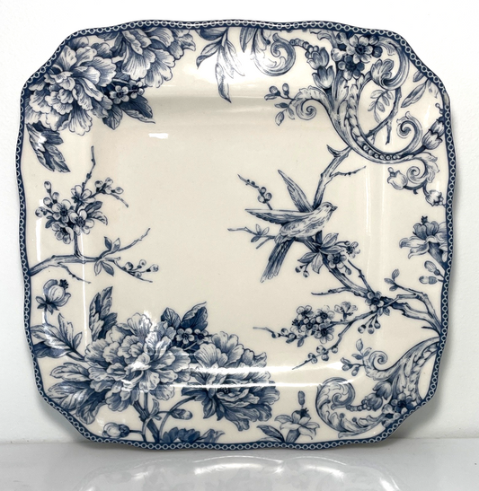 222 Fifth Adelaide Blue and White Dinner Plate 10 7/8"0