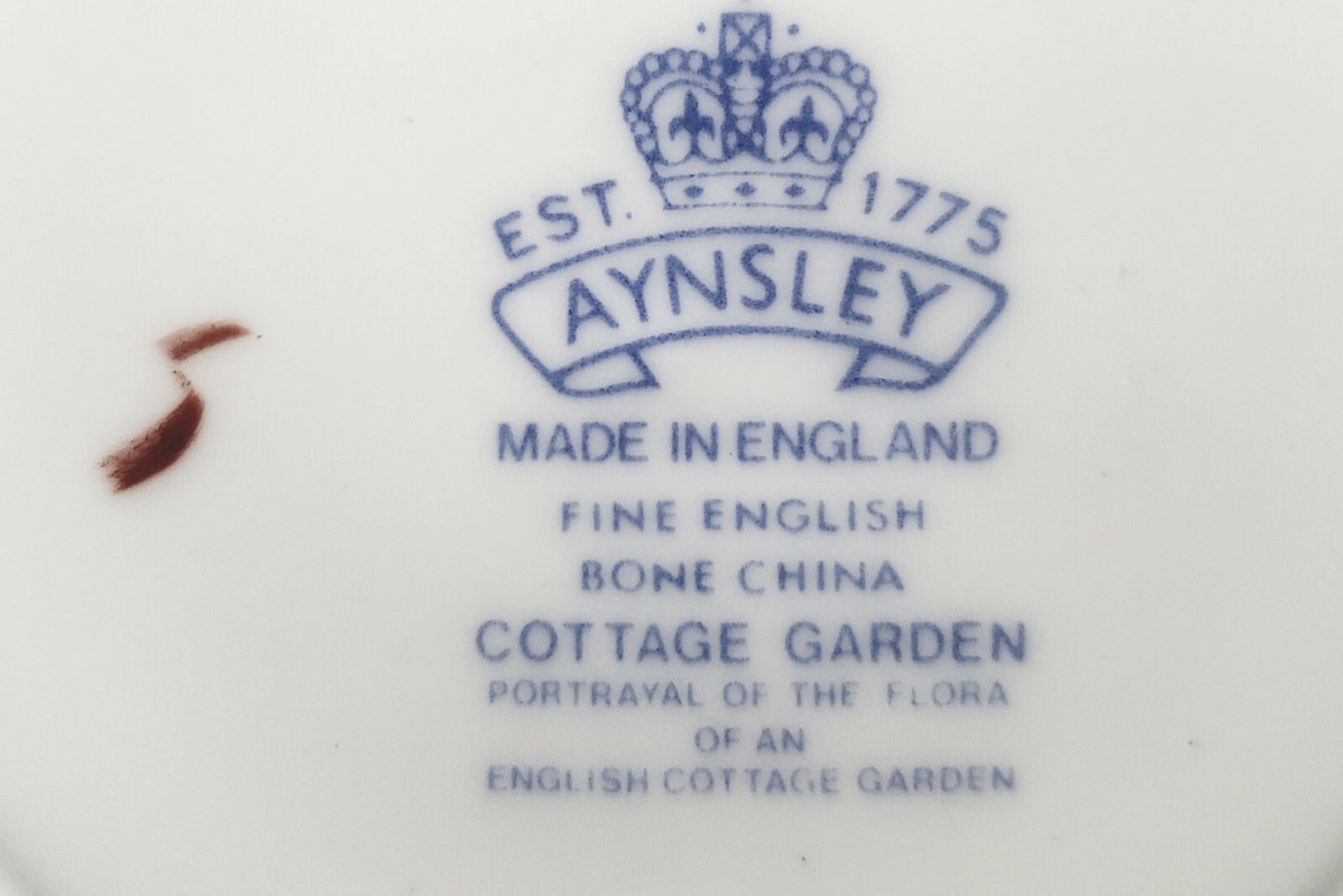 Aynsley Cottage Garden Factory Seconds Cup and Saucer2