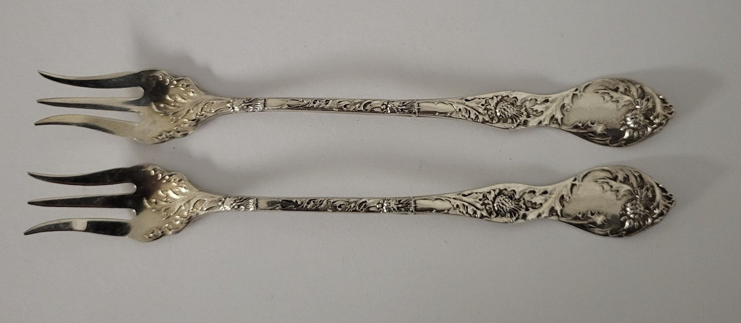 R Blackton & Co. Thistle Cocktails Forks Pack of 2 Sterling0
