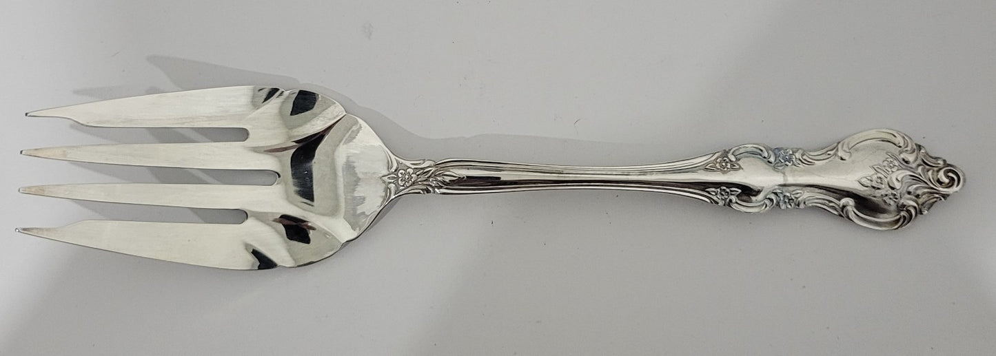 International Silver Orleans Korea Deepsilver Cold Meat Fork 8 7/8" Silverplate0