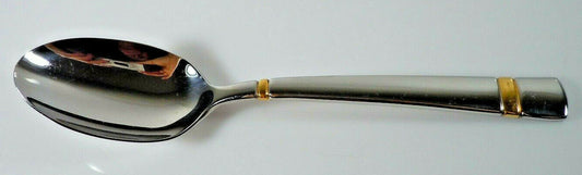 Yamazaki Chelsea Gold Accent Stainless Place Spoon 7 3/4"0