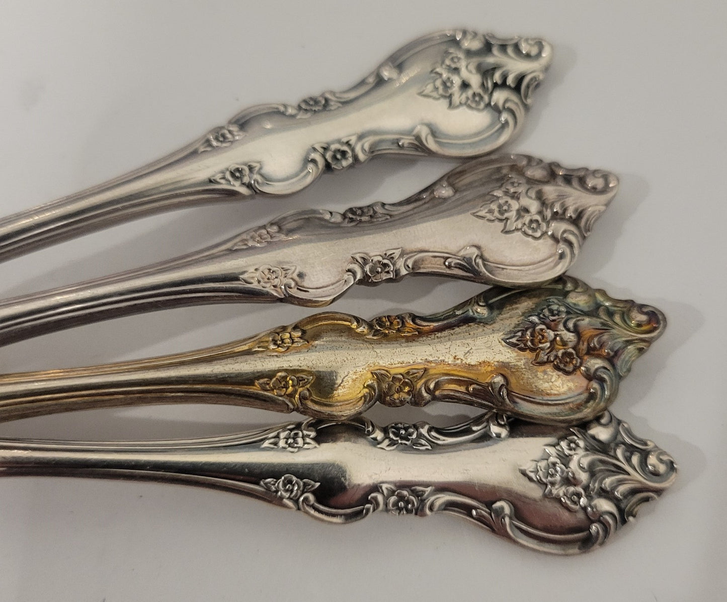 International Silver Orleans 4 Sugar Spoons Deep Silver 5 1/2" Silverplate1
