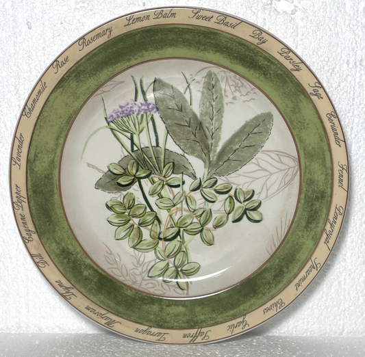 American Atelier Bouquet Garni Salad Dessert Plate Mint Basil 8"0