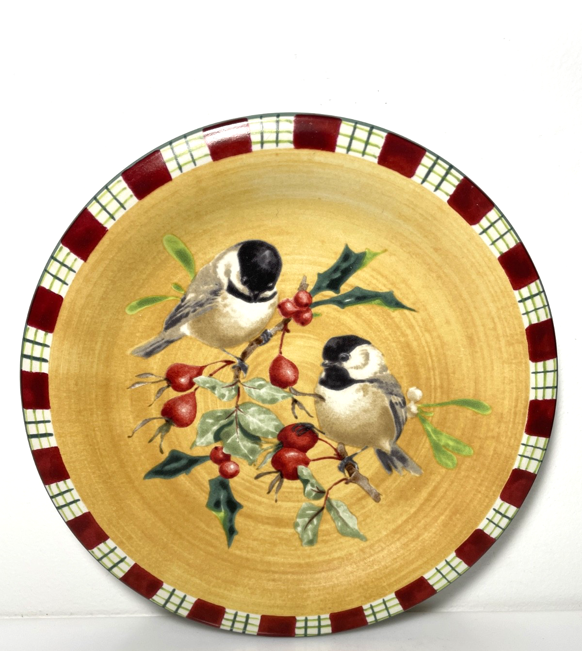 Lenox Winter Greetings Chickadee Salad Plate 8 1/2" New0