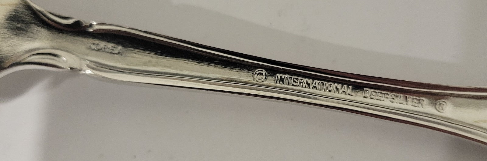 International Silver Orleans Korea Deepsilver Cold Meat Fork 8 7/8" Silverplate2