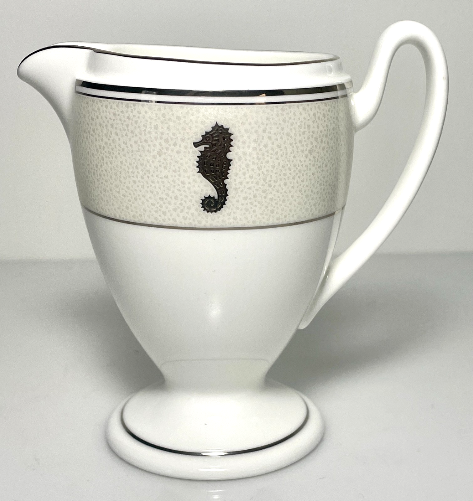 Waterford Seahorse Ivory Creamer 4 1/4" 8 Ounce0