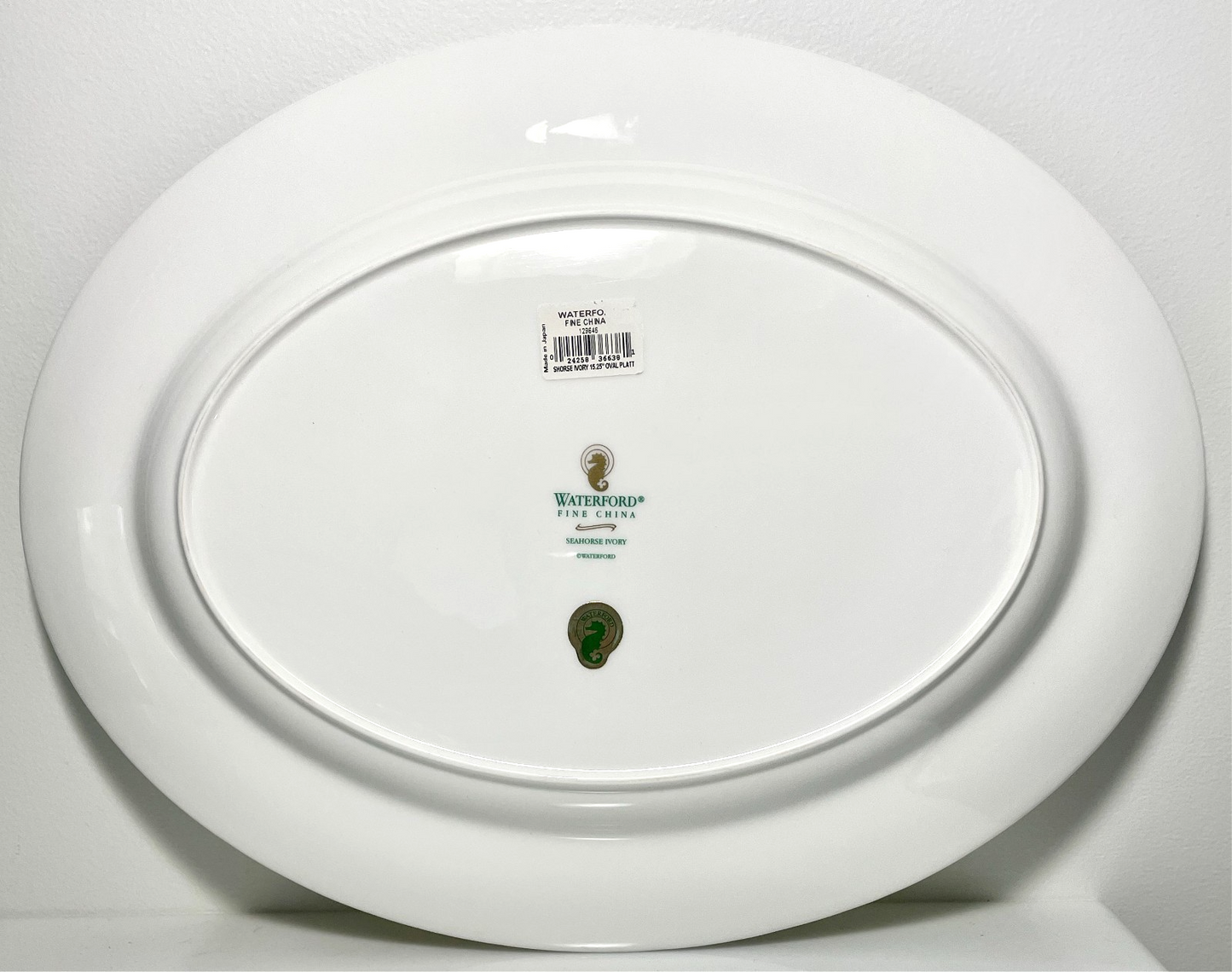 Waterford Seahorse Ivory Oval Platter 15 1/2"1