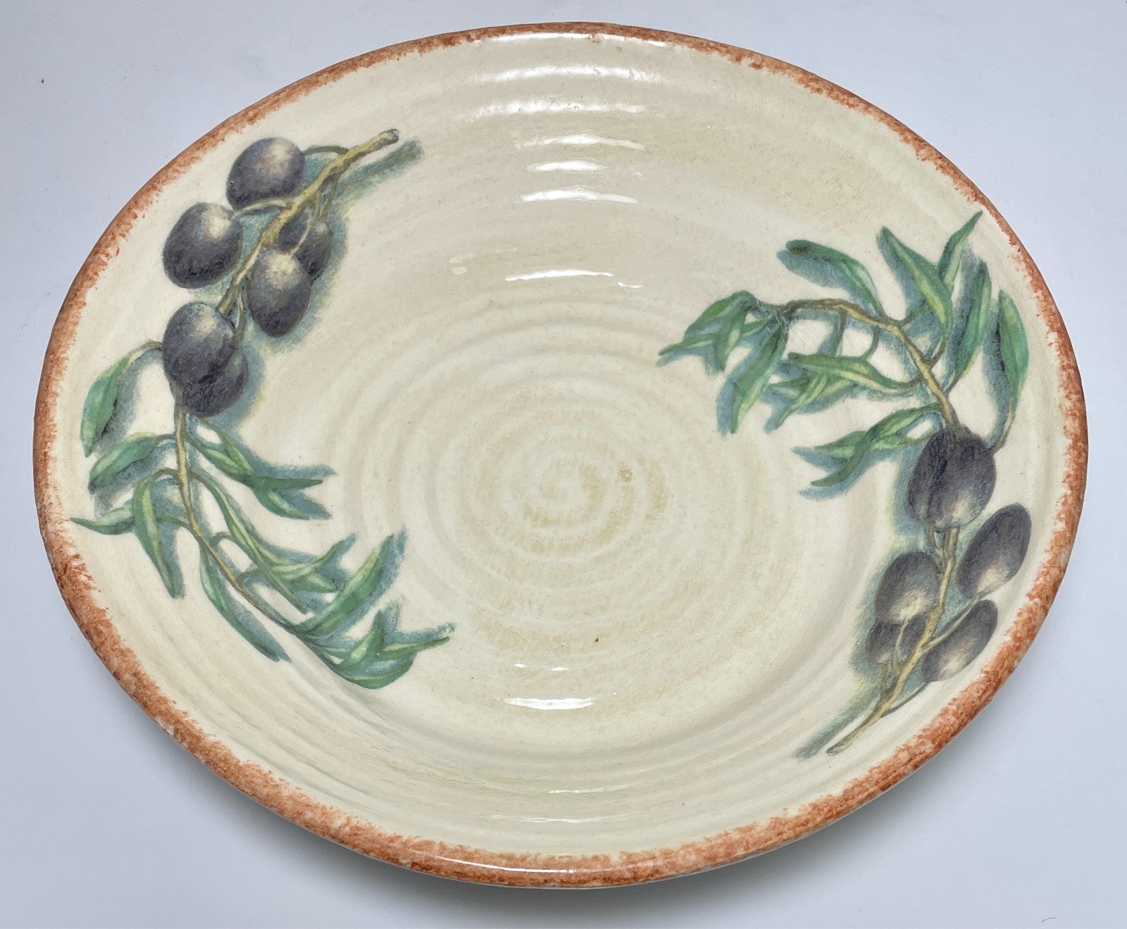Williams Sonoma Jardin Potager Individual Pasta Bowl Black Olives 9 3/4"0