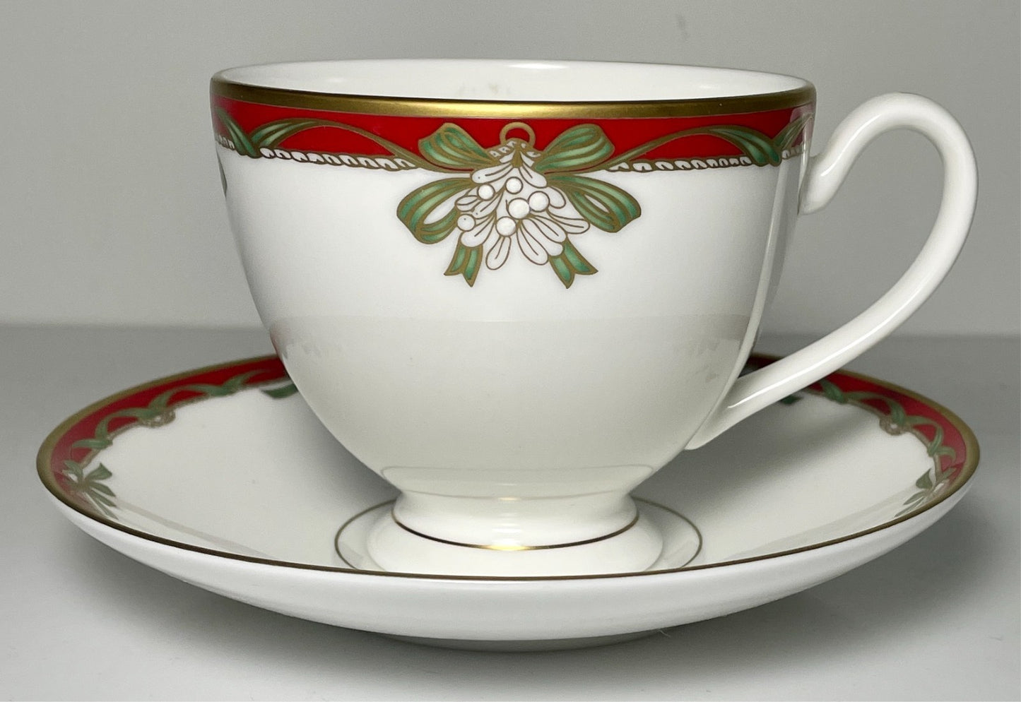 Waterford Holiday Ribbons Cup and Saucer Set0