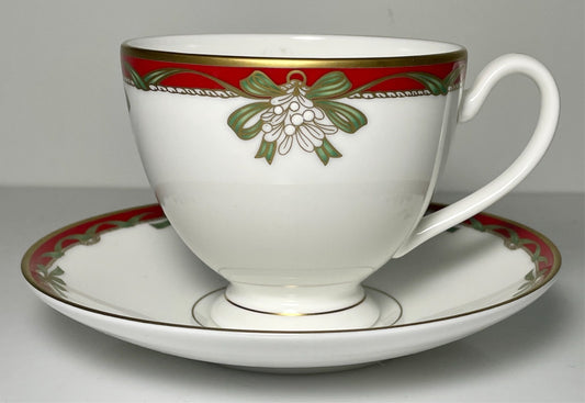 Waterford Holiday Ribbons Cup and Saucer Set0