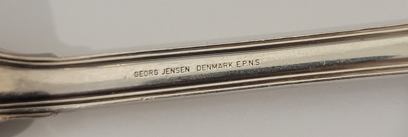 George Jensen Denmark Rosenborg Soup Spoon 7 1/4" Silveplate Flatware Silverware2