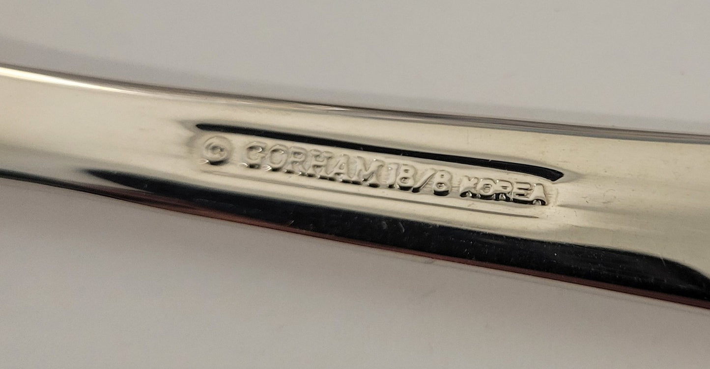 Gorham Column Cold Meat Fork 8 1/2" Stainless Silverware Flatware2