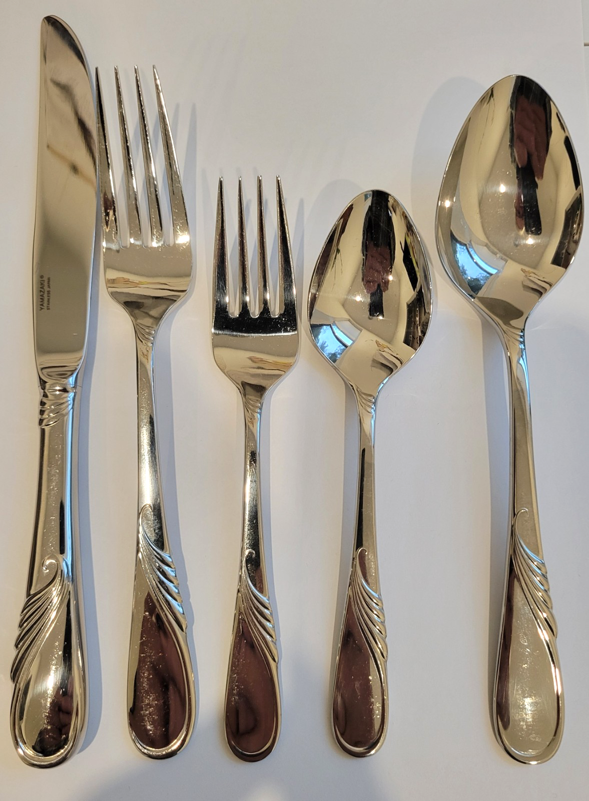 Yamazaki Hilary Five Piece Place Setting Stainless Japan0