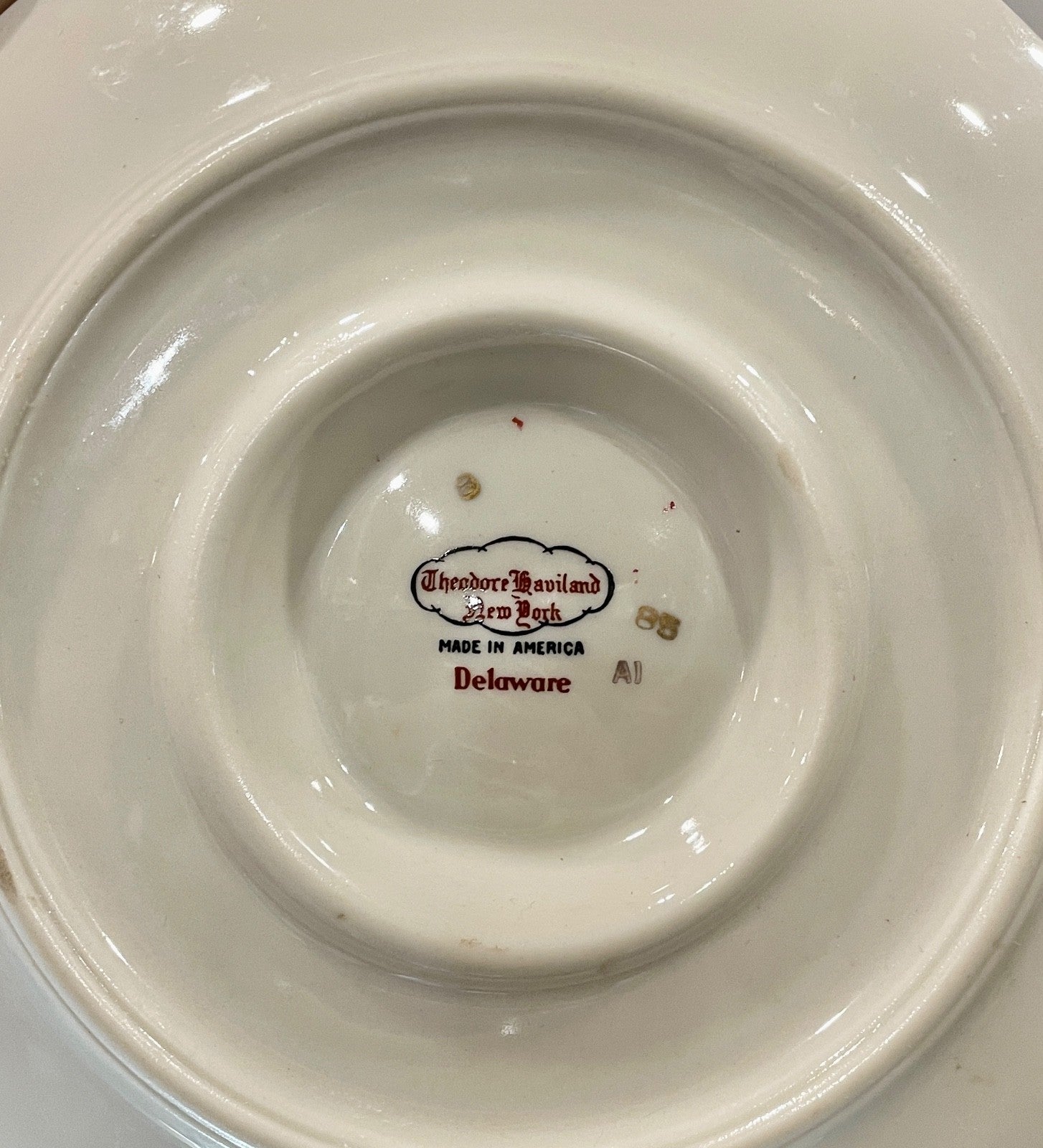 Haviland Delaware Gravy Boat and Attached Underplate New York2