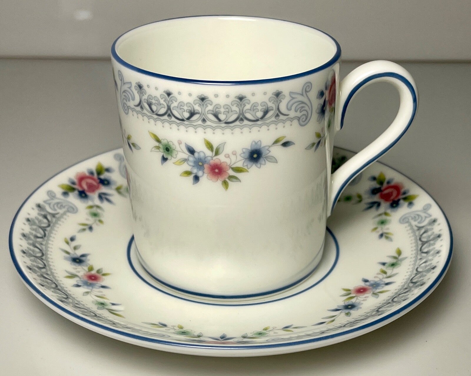 Wedgwood Rosedale Demitasse Cup and Saucer Set0