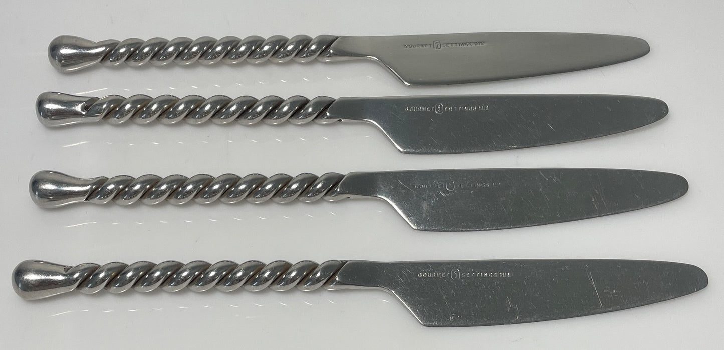 Gourmet Settings Silver Tear Knife 9 3/8" Set of 40