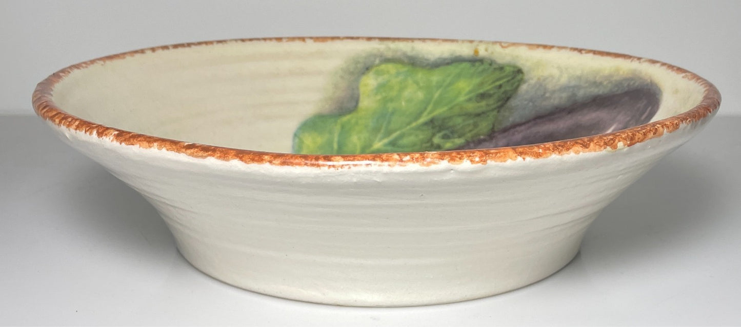 Williams Sonoma Jardin Potager Individual Pasta Bowl Eggplant 9 3/4"1