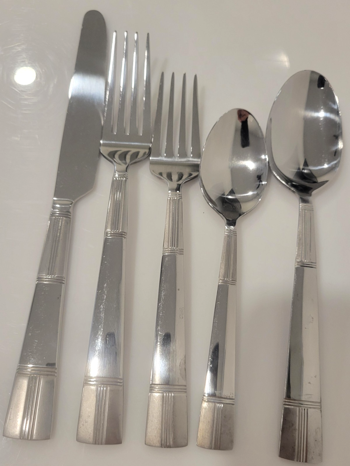 Cuisinart Pfaltzgraff Symmetry 5 Piece Place Setting Stainless0