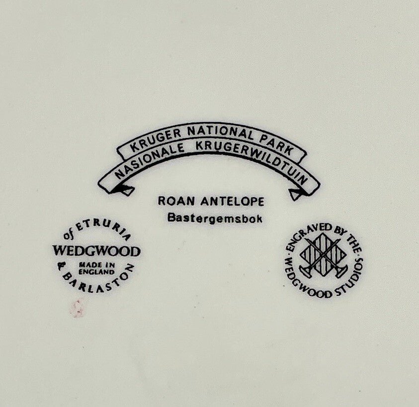 Wedgwood Kruger National Park Dinner Plate Roan Antelope 10 3/4" No Map1