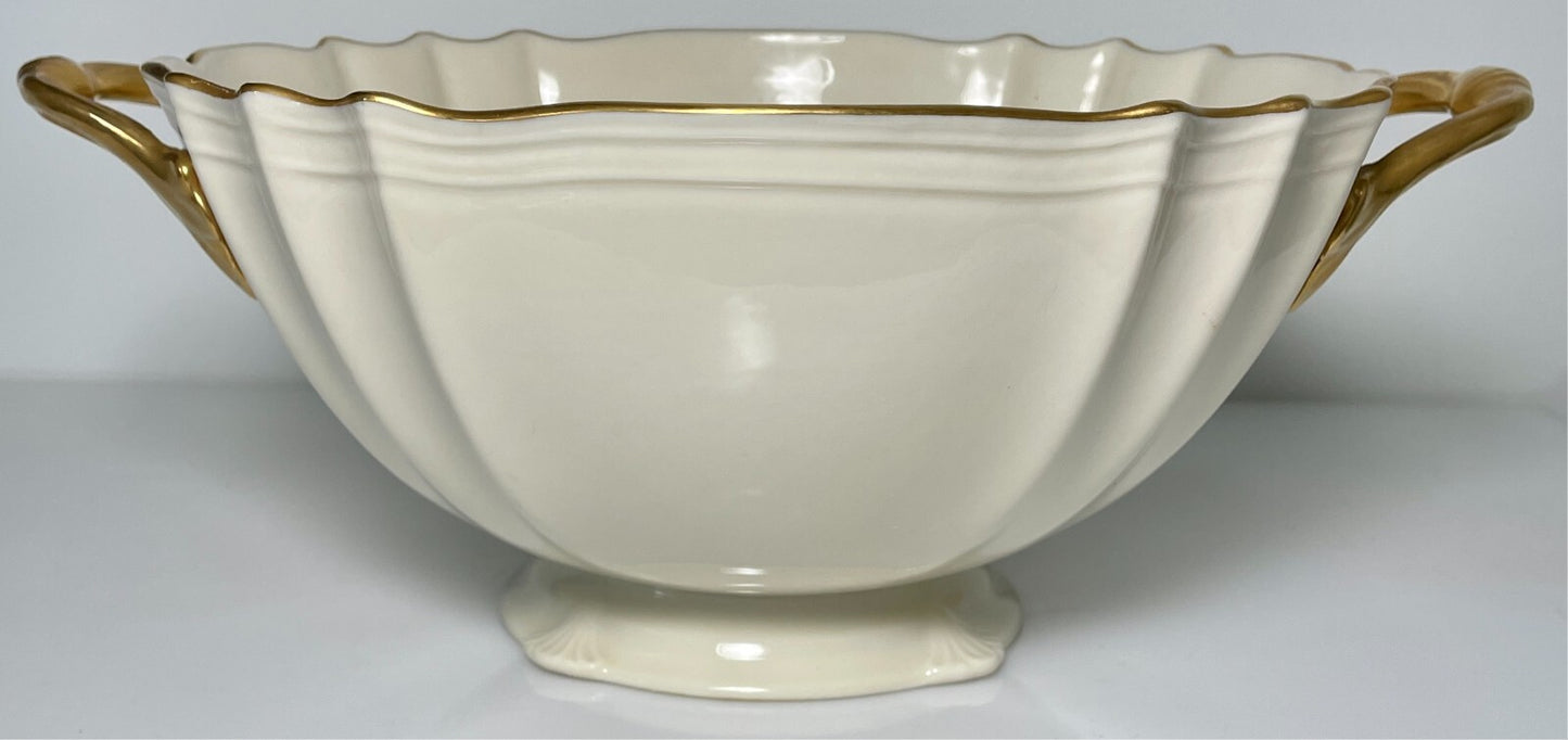 Lenox Valencia Round Vegetable Bowl Handled 9 1/4"0