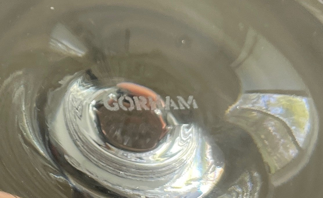 Gorham Diamond Gold Water Goblet 8 1/4"2