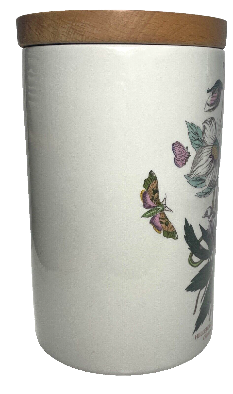 Portmeirion Botanic Garden Storage Jar and Lid Christmas Rose 8 1/4"2